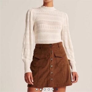 Abercrombie & Fitch Faux Suede Mini Skirt NWOT - Small